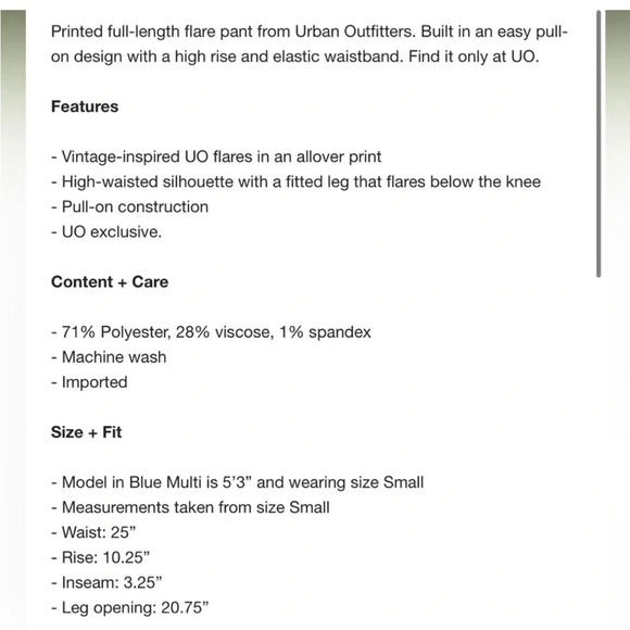 Urban Outfitters Bryn Pull-On Flare Y2K pants - Picture 2 of 9